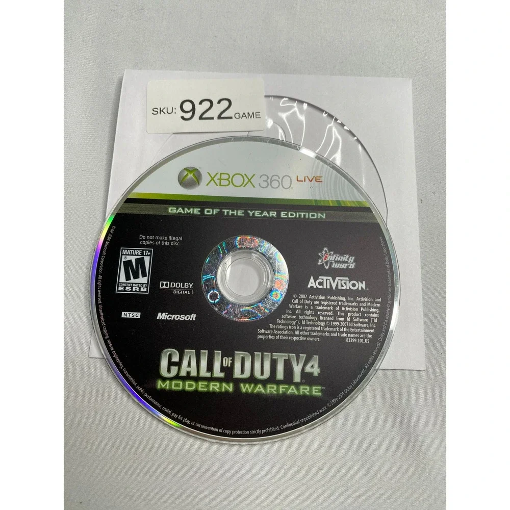 Call of Duty 4 Modern Warfare Game of the Year